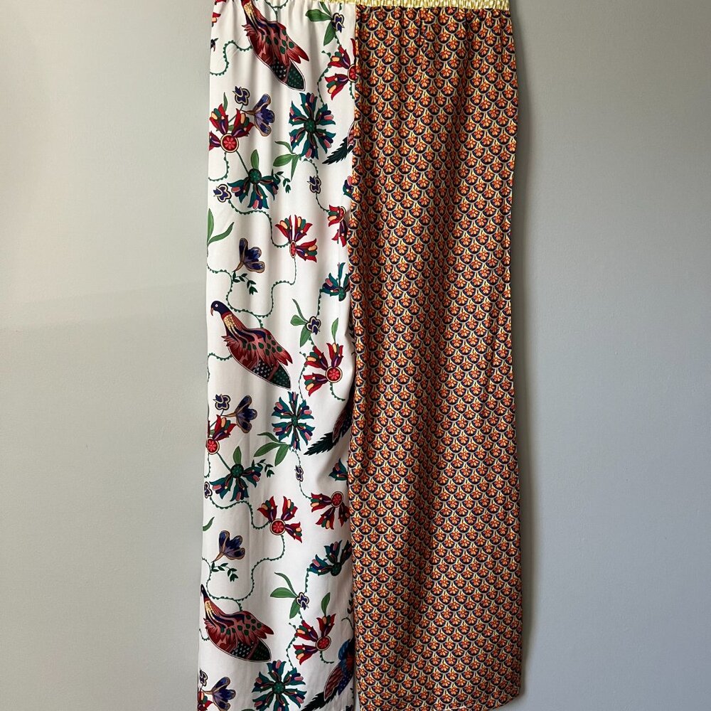 Micas Two Piece Pants Set Floral Printed Short Sleeve Lapel Top & Wide Leg Pants - Picture 9 of 12